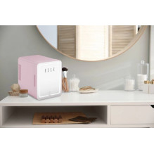 Home and Kitchen Appliances - ELLE 4L Mini Fridge with LED Mirror, Heating Function, Purple