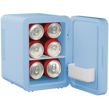 Home and Kitchen Appliances - ELLE 4L Mini Fridge with LED Mirror, Heating Function, Blue