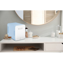 Home and Kitchen Appliances - ELLE 4L Mini Fridge with LED Mirror, Heating Function, Blue