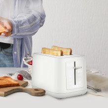 Toaster - ELLE White Toaster (touch control, 6 browning levels, 2 slices)