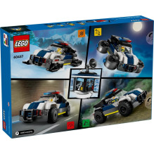 Žaislų rinkinys - LEGO CITY 60457 Police Car Garage (Lego, 489 dalys, 4 minifigūrėlės)