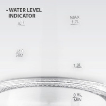 Electric kettle - Maestro MR-063-BALTA 1.7L 2200W Glass White Electric kettle - Maestro MR-063-BALTA 1.7L 2200W Glass White