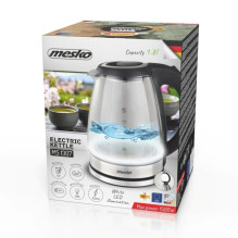 Elektrinis virdulys - Mesko MS 1307 1.8L 1500W Stiklo Nerūdijančio plieno Elektrinis virdulys - Mesko MS 1307 1.8L 1500W Stiklo Nerūdijančio plieno