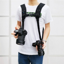 Camera Strap - Puluz PU6002 Double Shoulder Strap Durable Nylon with Foam Padding