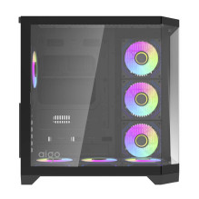 Kompiuterio korpusas - darkFlash Darflash FT418 PRO Midi Tower, 7 aRGB ventiliatoriai, juoda