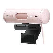 Camera - Logitech BRIO 500 Automatic Light Adjustment Noise Cancelling Microphones Pink