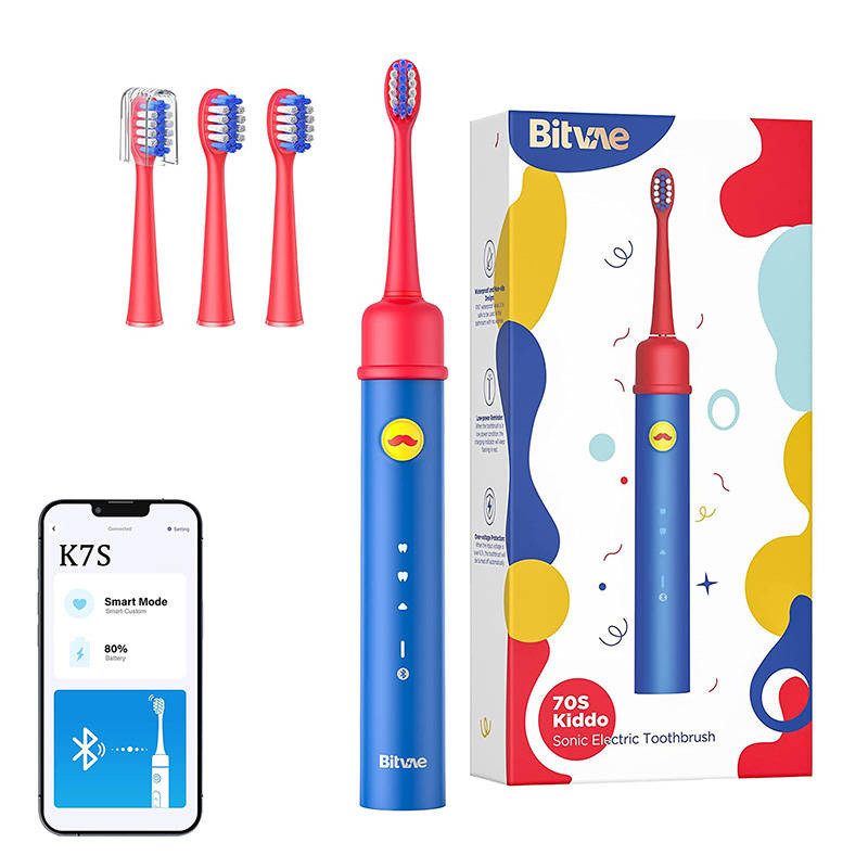 Electric toothbrush - Bitvae BVK7S Sonic, 3 modes, Bluetooth, IPX7, 100-day battery, blue