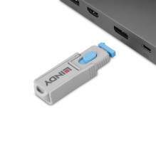 Kompiuterio priedas - Lindy DisplayPort prievado blokavimo raktų rinkinys 4 vnt. mėlynas