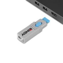 Priedas - Lindy HDMI Prievado Blokavimo Raktų Rinkinys (4 Vnt., ABS, Mėlyna)