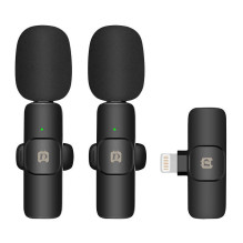 Microphone - Puluz PU3150B wireless lavalier for iOS, omnidirectional, Lightning