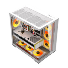 Computer case - darkFlash C280 Midi Tower, 7 fans, tempered glass, white Computer case - darkFlash C280 Midi Tower, 7 fans, tempered glass, white