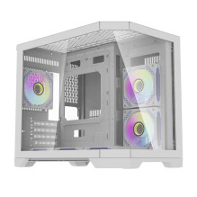 Computer case - darkFlash Darflash FT418 Mini Tower, M-ATX / ITX, 6 ARGB fans, white