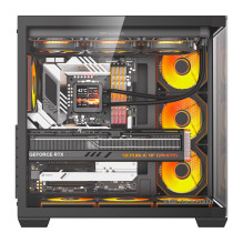 Computer case - darkFlash C280 Midi Tower, 7 fans, tempered glass, black