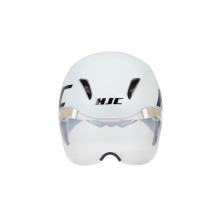 Bicycle helmet - HJC ADWATT 1.5, adjustable size, 4 ventilation holes, removable visor, white