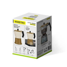 Kavos aparatas - Maestro Aluminium Moka Pot MR-1657 0.3L 6 puodelių smėlinė Kavos aparatas - Maestro Aluminium Moka Pot MR-1657 0.3L 6 puodelių smėlinė