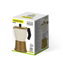 Coffee machine - Maestro Aluminium Moka Pot MR-1657 0.3L 6 cups beige Coffee machine - Maestro Aluminium Moka Pot MR-1657 0.3L 6 cups beige