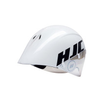 Bicycle helmet - HJC ADWATT 1.5, adjustable size, 4 ventilation holes, removable visor, white