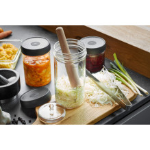 Fermentacijos indas - GEFU NATIVO G-15809 500 ml borosilikatinis stiklas su silikono dangteliu