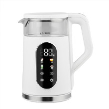 Electric Kettle - Maestro MR-023 1.7L Temperature Control Glass Stainless Steel White