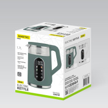 Electric Kettle - Maestro MR-023 1.7L Temperature Control Glass Stainless Steel White