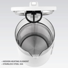Electric Kettle - Maestro MR-023 1.7L Temperature Control Glass Stainless Steel White