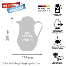 Kitchen thermos - ROTPUNKT thermos 1.2L hot/cold ivory