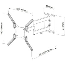 Televizoriaus Laikiklis - Techly 23-55 Universal LCD Bracket ICA-PLB 136M Black Televizoriaus Laikiklis - Techly 23-55 Universal LCD Bracket ICA-PLB 136M Black
