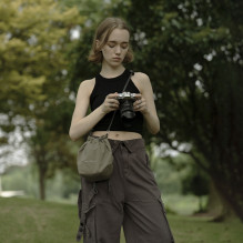 Fotoaparato krepšys - PGYTECH OneGo Drawstring Bag (patvarus nailonas, paminkštinti skyriai, miškas)