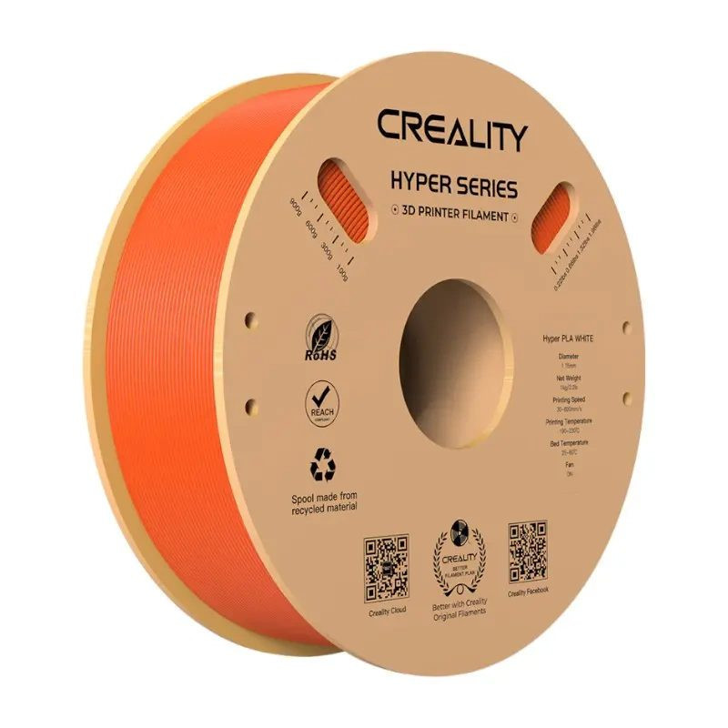 3D Spausdinimo Filamentas - Creality Hyper PLA 1.75mm 1kg Oranžinė