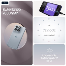 Mobilusis telefonas - Motorola edge 70 fusion, Snapdragon 7s Gen 3, 12GB RAM, 256GB, šviesiai mėlyna