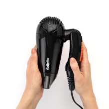 Plaukų Džiovintuvas - Babyliss Travel Dry 2000W Kompaktiškas Sulankstomas Rankena Juodas