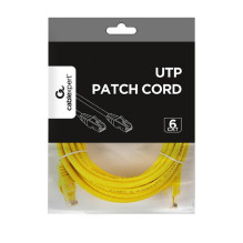 PATCH CABLE CAT6 UTP 5M / GELTONAS PP6U-5M / Y GEMBIRD PATCH CABLE CAT6 UTP 5M / GELTONAS PP6U-5M / Y GEMBIRD