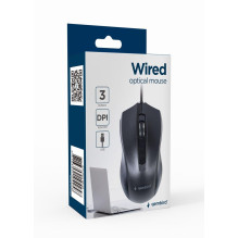 MOUSE USB OPTICAL / BLACK MUS-3B-01 GEMBIRD