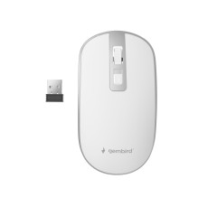 MOUSE USB OPTICAL WRL WHITE / SILVER MUSW-4B-06-WS GEMBIRD