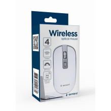 MOUSE USB OPTICAL WRL WHITE / SILVER MUSW-4B-06-WS GEMBIRD
