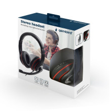 AUSINĖS STEREO BLACK / MHS-03-BKRD GEMBIRD