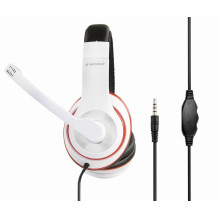AUSINĖS STEREO BALTA / MHS-03-WTRDBK GEMBIRD