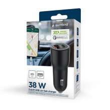 MOBILUSIS ĮKROVIKLIS AUTOMOBILIO USB 2 PORT / TA-UC-AC2PDQC38-CAR-01 GEMBIRD MOBILUSIS ĮKROVIKLIS AUTOMOBILIO USB 2 PORT / TA-UC-AC2PDQC38-CAR-01 GEMBIRD