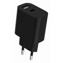 CHARGER USB UNIVERSAL BLACK / 2P TA-UC-2AC12-01-BK GEMBIRD
