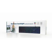 KEYBOARD MULTIMEDIA USB ENG / BLACK KB-UML-02 GEMBIRD