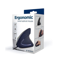 MOUSE USB OPTICAL BLACK / ERGONOMIC MUS-ERGO-01 GEMBIRD