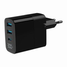 Įkroviklis USB 30W 3PORT / TA-UC-PDQC30LCD-BK-02 GEMBIRD Įkroviklis USB 30W 3PORT / TA-UC-PDQC30LCD-BK-02 GEMBIRD