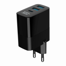 Įkroviklis USB 30W 3PORT / TA-UC-PDQC30LCD-BK-02 GEMBIRD Įkroviklis USB 30W 3PORT / TA-UC-PDQC30LCD-BK-02 GEMBIRD