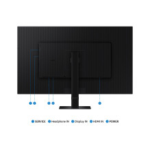 LCD monitorius, SAMSUNG, 32 colių, 4K, skydelis VA, 3840x2160, 16:9, 60Hz, 5 ms, pakreiptas, juoda spalva, LS32D700EAUXE