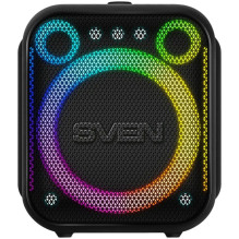 Nešiojama garso kolonėlė SVEN PS-880, juoda, galia 110 W (RMS), TWS, Bluetooth, FM, USB, microSD, LED ekranas, ličio bat
