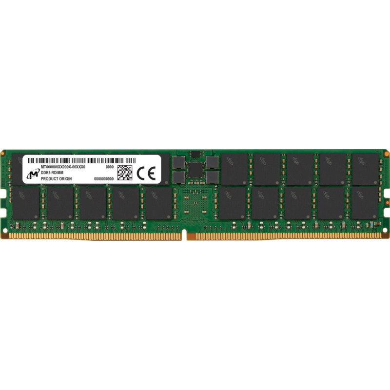 Server Memory Module, MICRON, DDR5, 128GB, RDIMM, 5600 MHz, CL 46, 1.1 V, MTC40F2047S1RC56BR