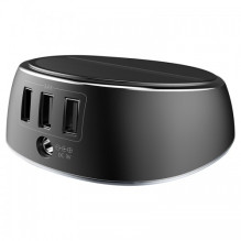 Wireless charger Baseus 'Star 2in1' black 10W (Fast Charging) + 3 USB ports