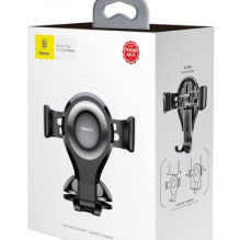Car holder Baseus 'Osculum' black (non-magnetic / adhesive)