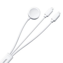 Wireless charger Joyroom 'S-IW007' white 120cm with extension 3in1 (for Apple Watch)