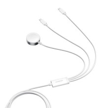 Wireless charger Joyroom 'S-IW007' white 120cm with extension 3in1 (for Apple Watch)